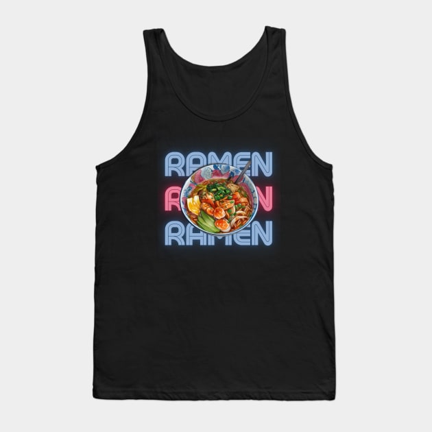 Ramen Katakana Soup Japan Japanese Vintage Tank Top by Flowering Away